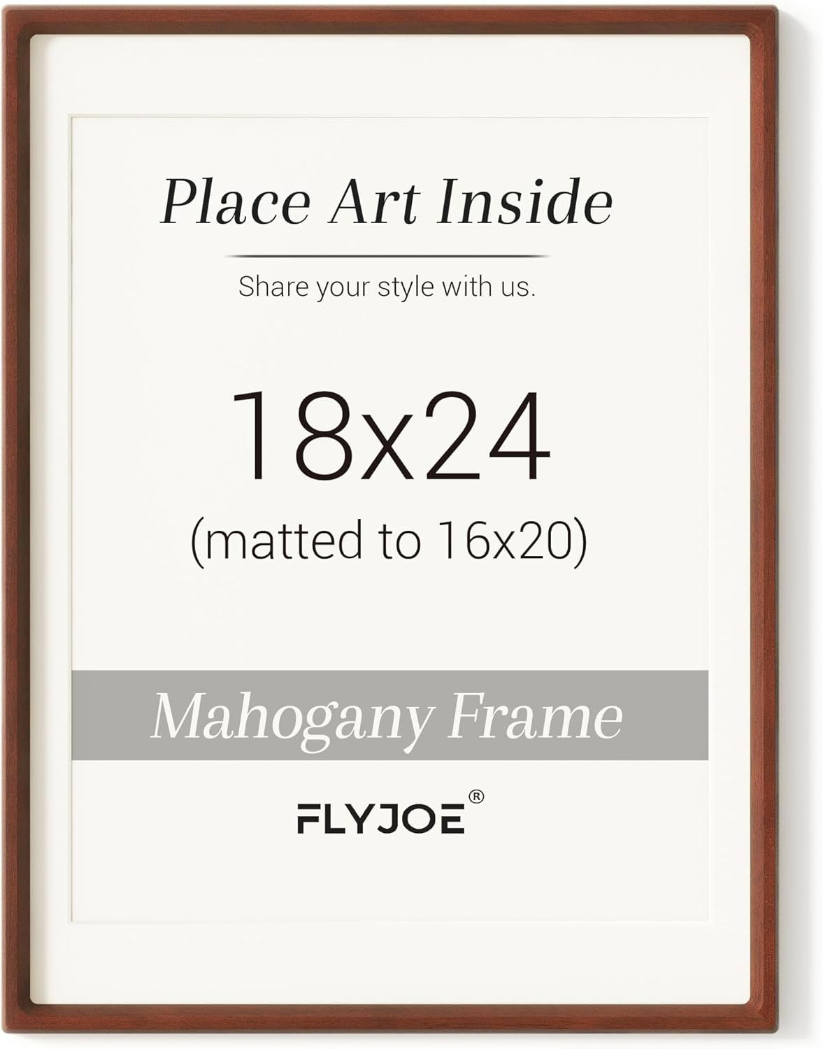 18x24 Poster Frame in Natural Mahogany Wood for Photos