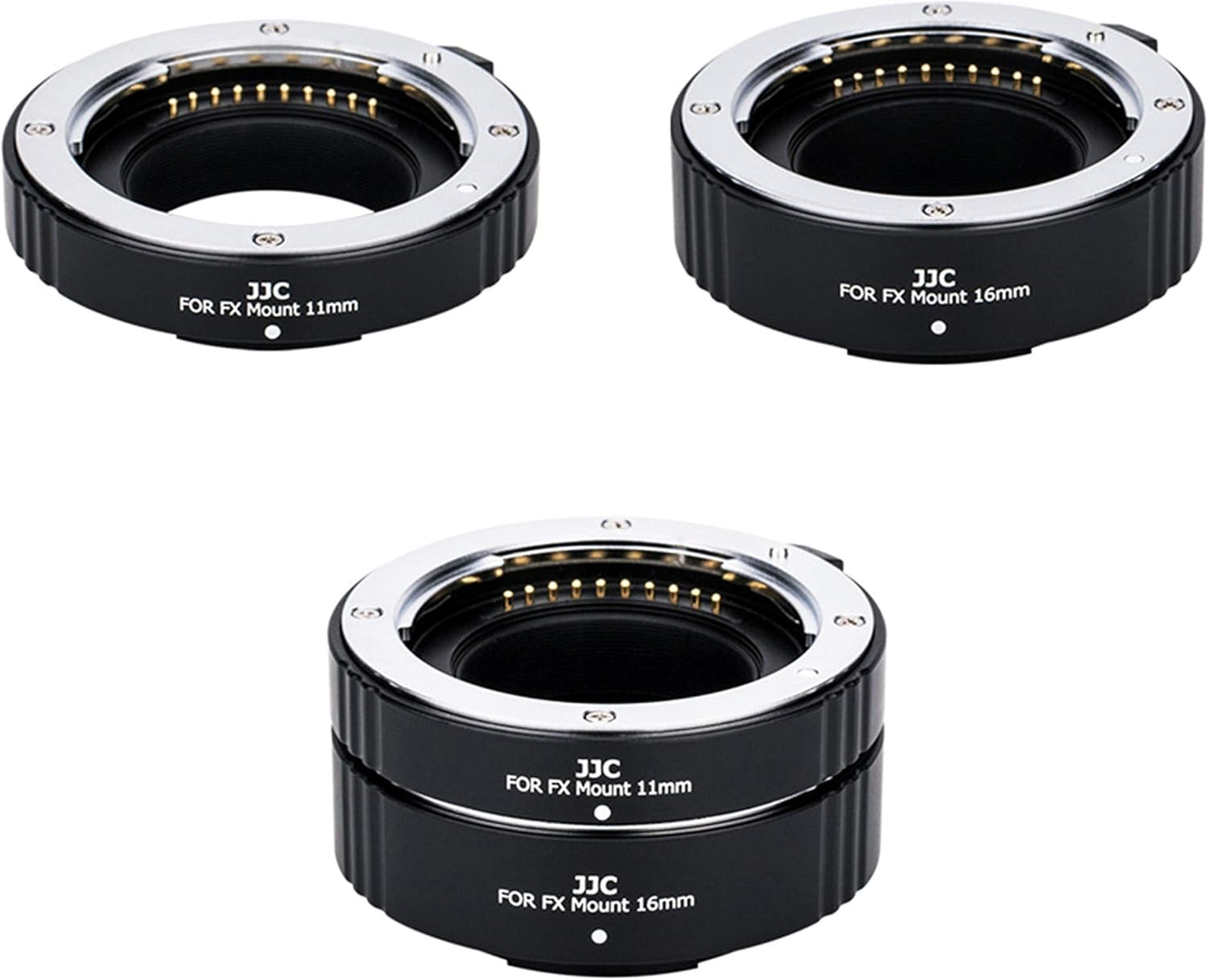 JJC X Mount Auto Focus Macro Extension Tube Set for Fuji Cameras