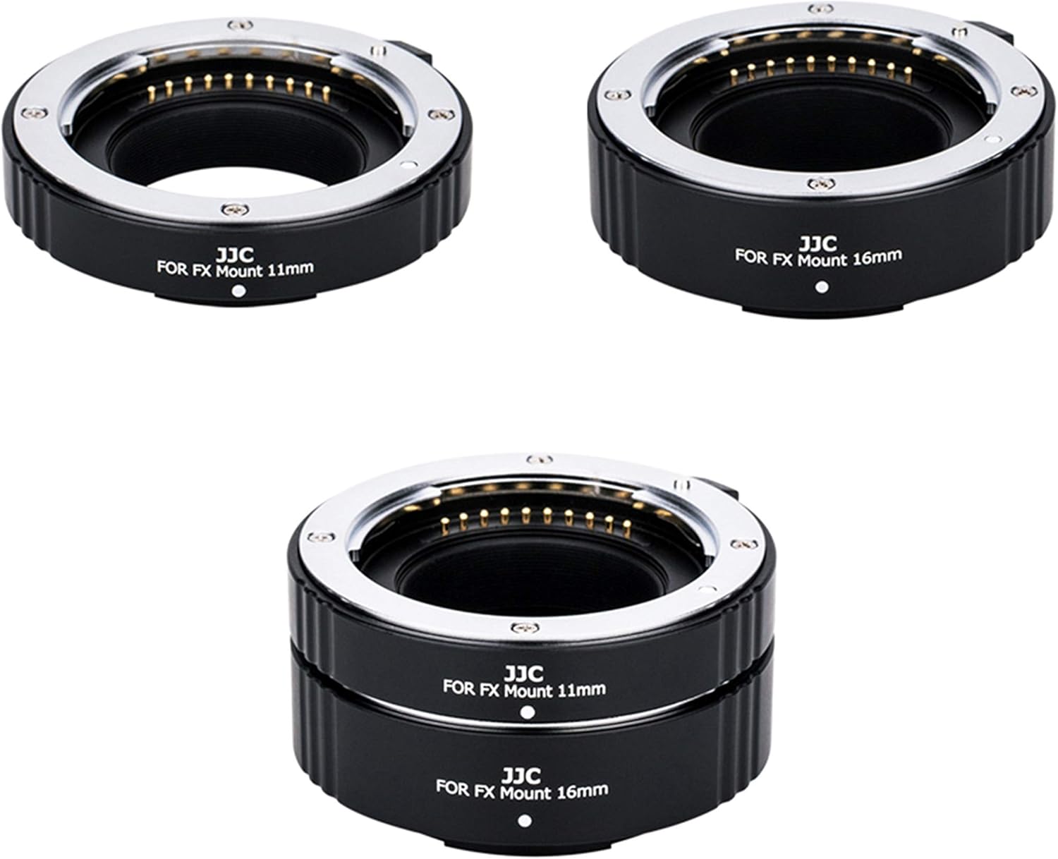 JJC X Mount Auto Focus Macro Extension Tube Set for Fuji Cameras