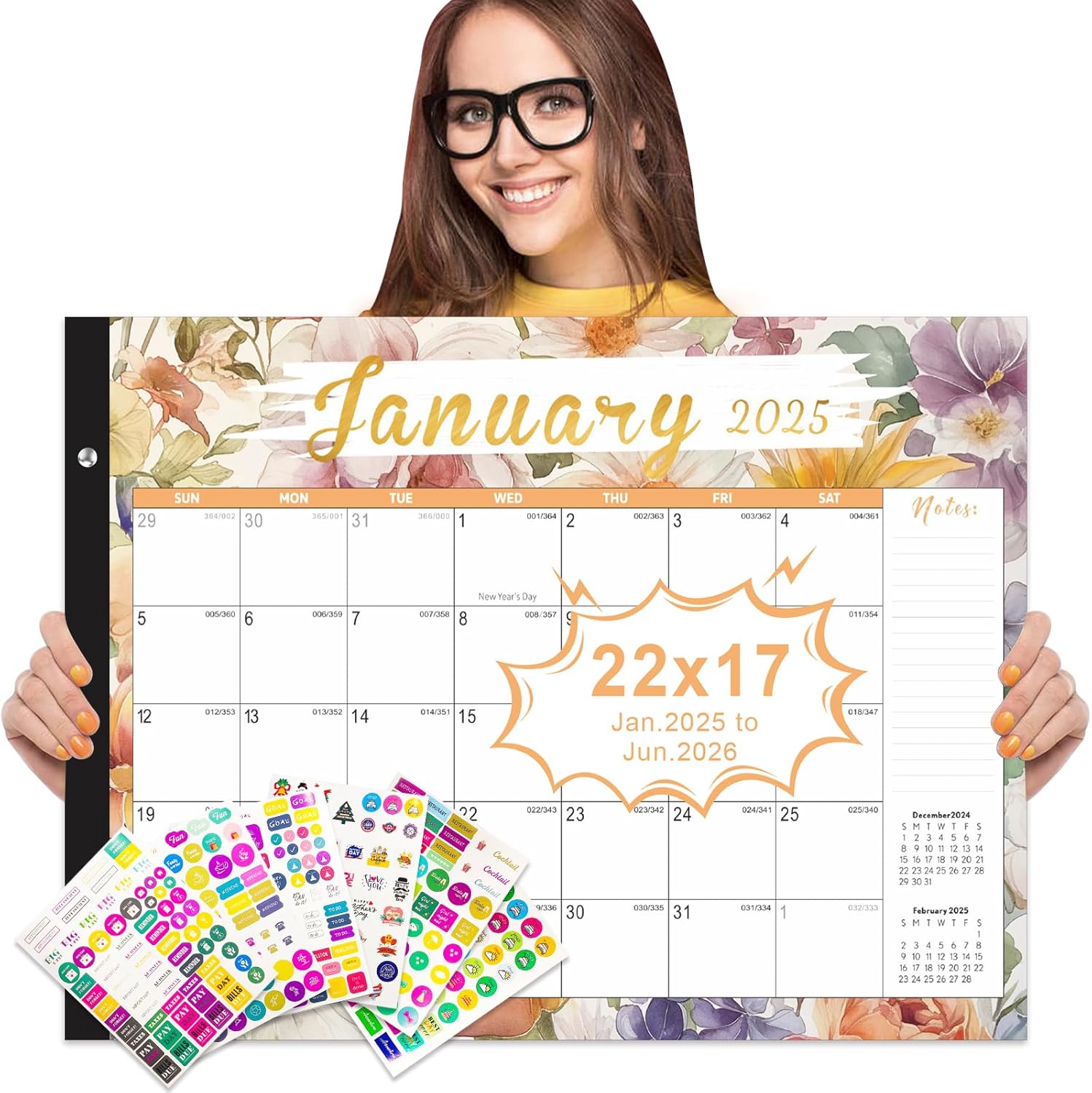 2025-2026 Large Desk Calendar - Plan & Organize in Style! 