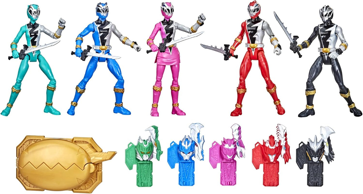 Power Rangers Dino Fury 5 Team Action Figures - Weapon Accessories - Hasbro