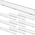 Gondola Shelf Front Wire Guard Rail 36in x 3in - Secure Retail Display