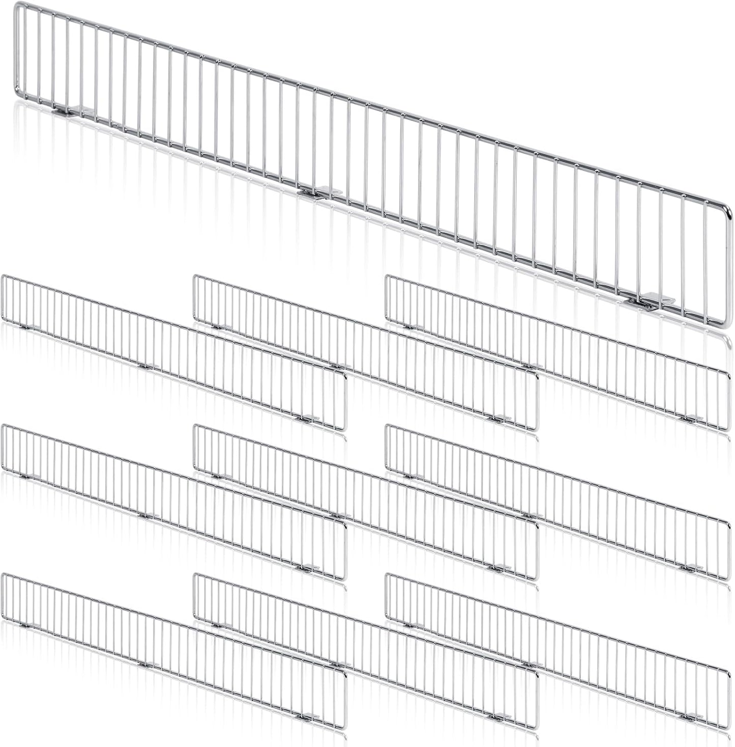 10 Pcs Retail Gondola Shelf Front Wire Fence Guard Rail 36in