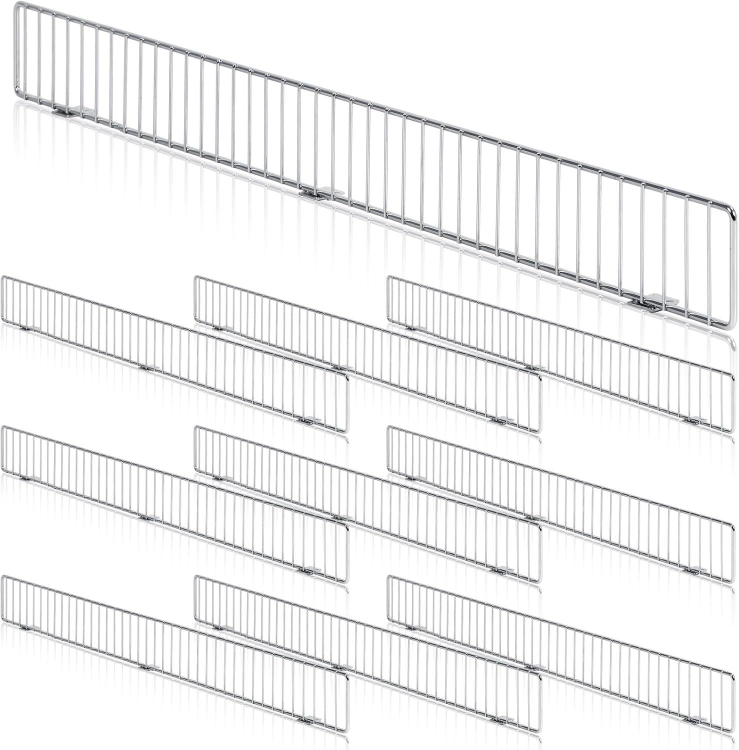 10 Pcs Retail Gondola Shelf Front Wire Fence Guard Rail 36in
