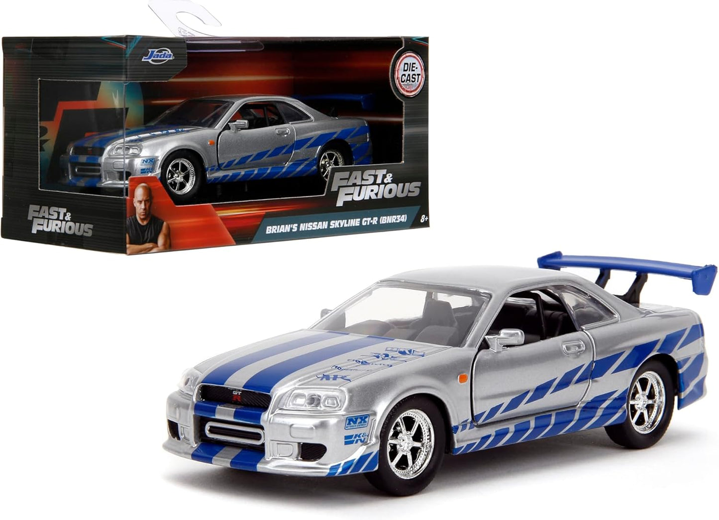 Fast & Furious 1:32 Brian's Skyline GT-R Die-cast - Fast Racing Fun!