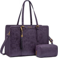 LOVEVOOK Vintage Leather Laptop Bag for Women - Stylish Tote