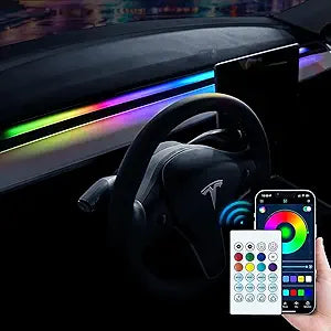Uxcer Tesla Model 3/Y Interior Neon Lights for Dashboard