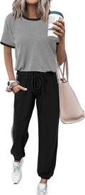 Womens 2 Piece Outfits Summer Tracksuit Set - Lightweight Travel