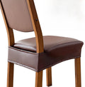 Waterproof PU Leather Seat Covers for Dining Chairs Set of 6 - Coffee