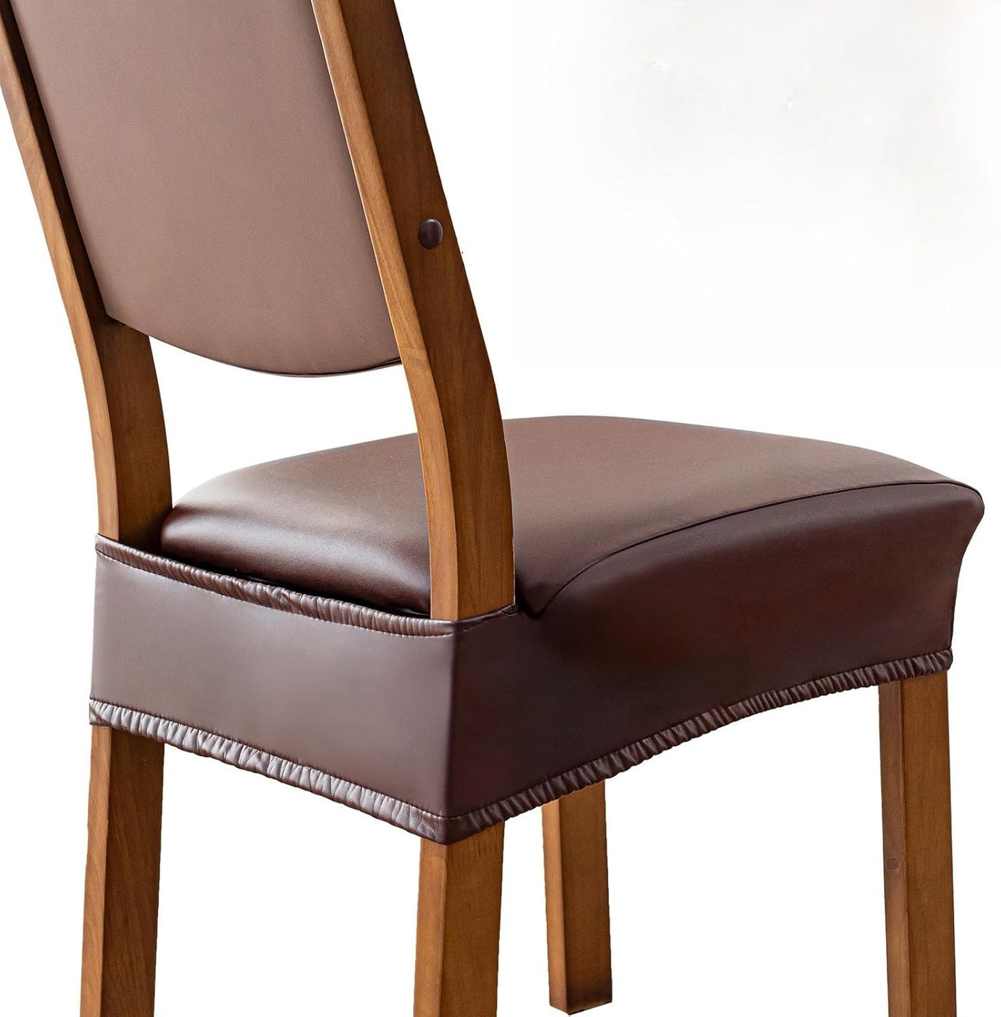 Waterproof Seat Covers for Dining Room Chairs Set of 6 - Coffee