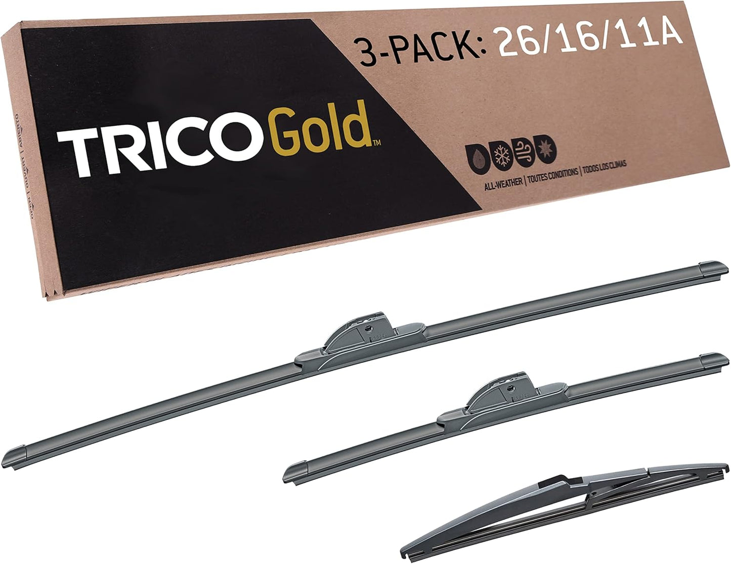 TRICO Gold 3-Piece Wiper Blade Kit for Hyundai Vehicles