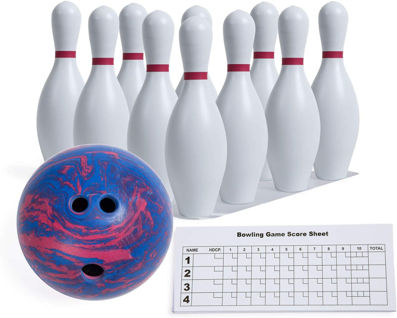 Champion Sports Bowling Set with Plastic Pins for Backyard Fun