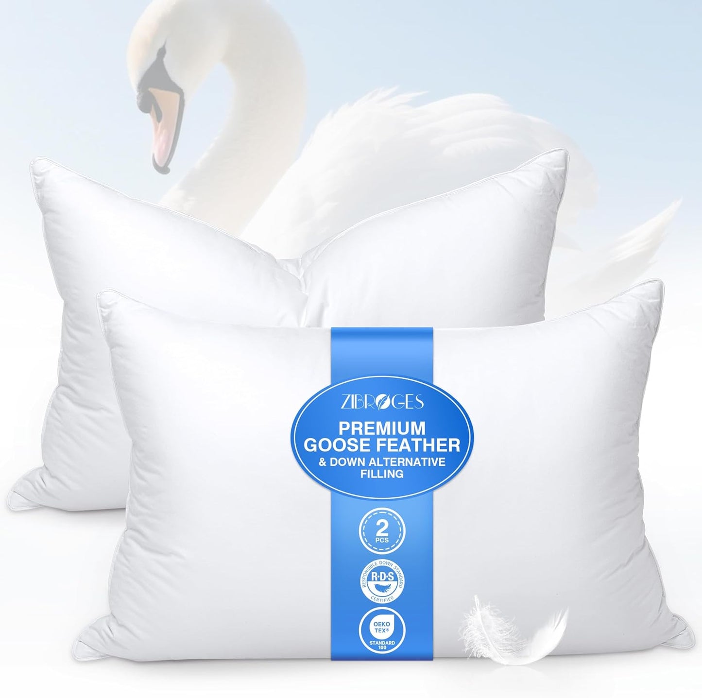 Goose Feather Pillows Queen Size for Ultimate Sleep Comfort