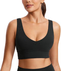Butterluxe Womens V-Neck Longline Sports Bra - Low Impact Comfort