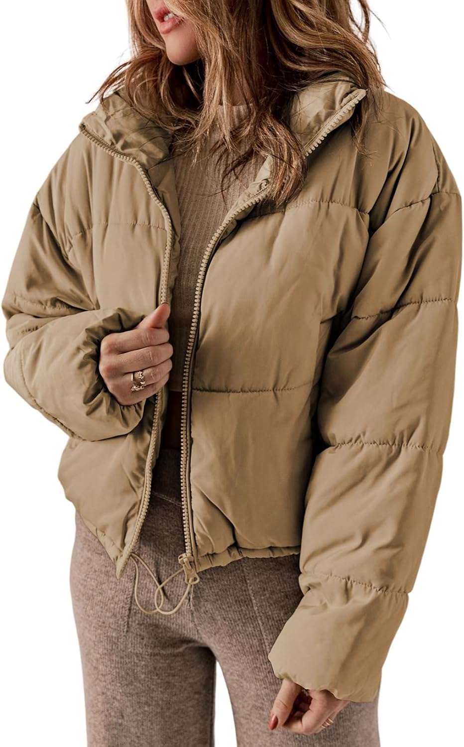 Dokotoo Womens Winter Quilted Puffer Jacket for Chilly Days