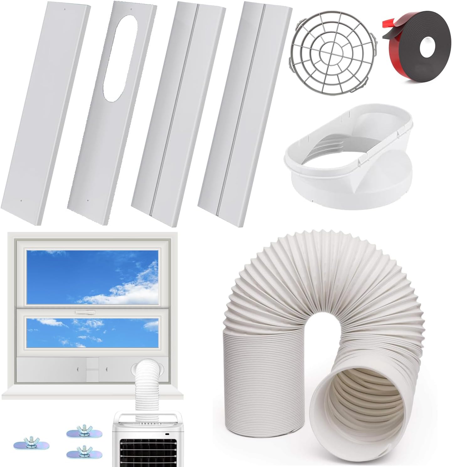 VELSKUD Portable AC Vent Kit - Efficient Window Exhaust