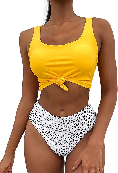 ZAFUL Women's High Waisted Tankini Set for Stylish Summer Fun