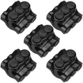 5 Pack Black Multi Cable Connector 3-Port Insulated Splice - Durable