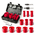 Bi-Metal Hole Saw Kit 17 Pc Set - Durable, Precise Cuts