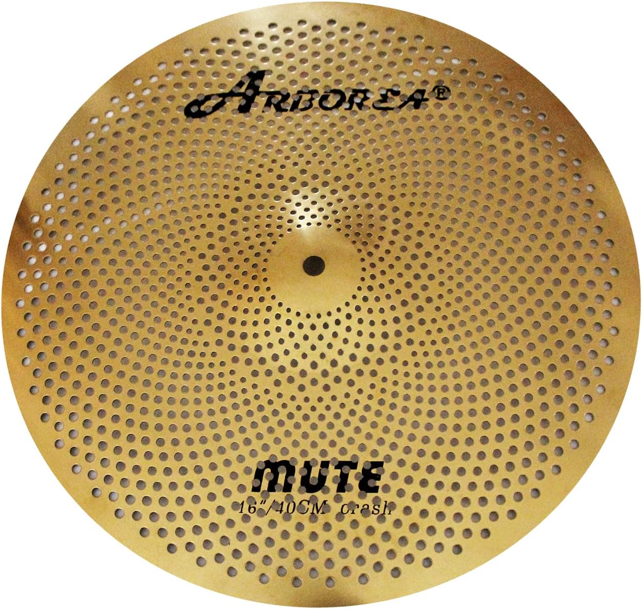 Arborea Mute Crash Cymbal 16 Inch Low Volume for Drummers