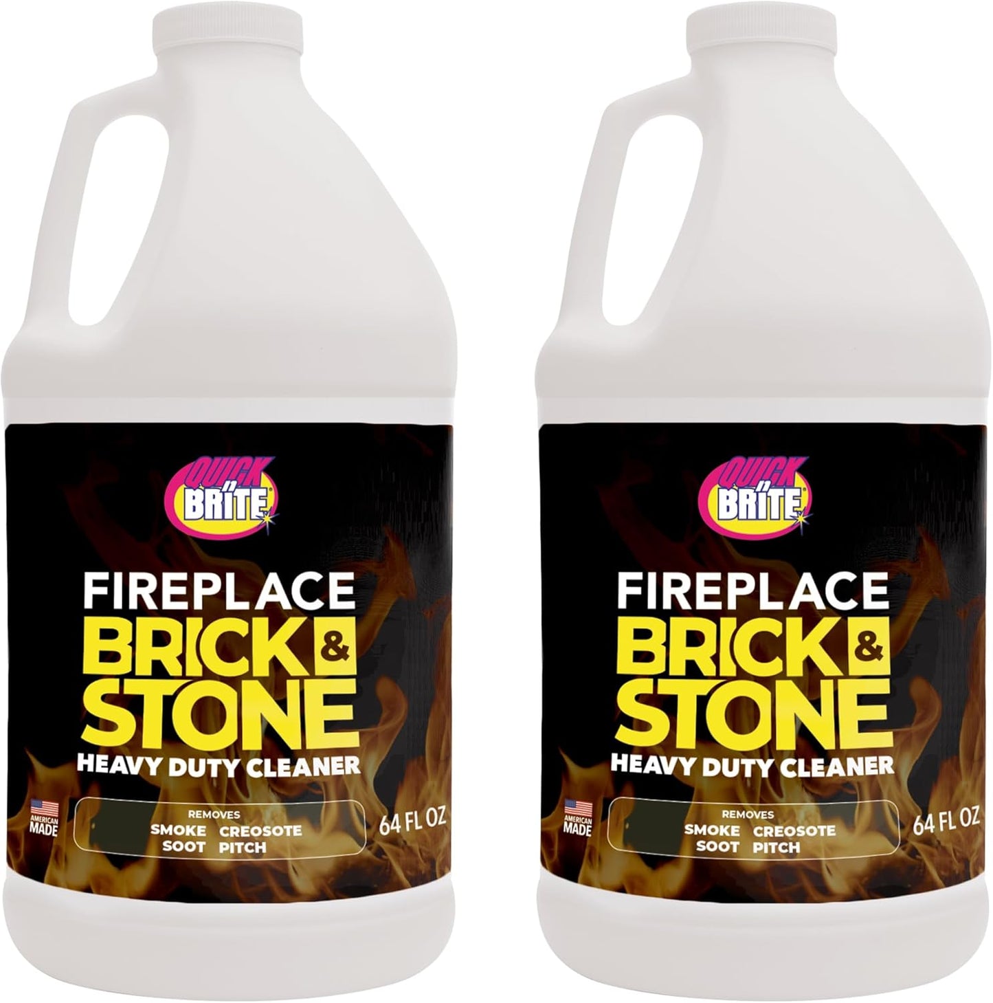Quick n Brite Fireplace Gel Cleaner for Brick, Stone, and Tile