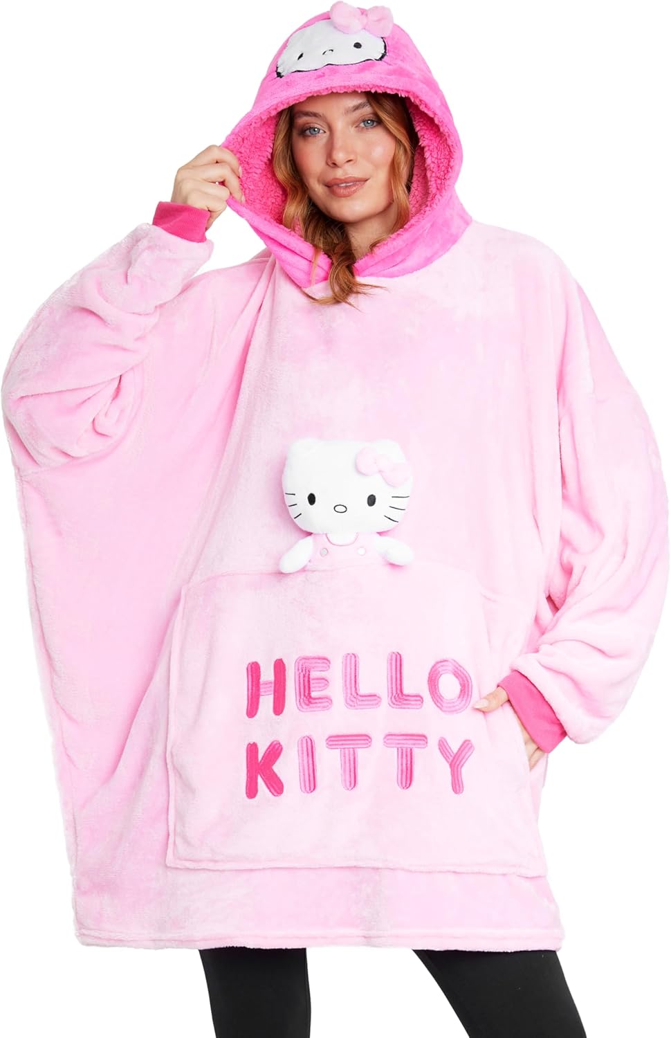Cozy Hello Kitty Hoodie Blanket - Perfect Gift!