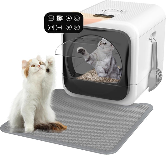 Pionevox Smart Cat Litter Box: Odor Control & XL Size