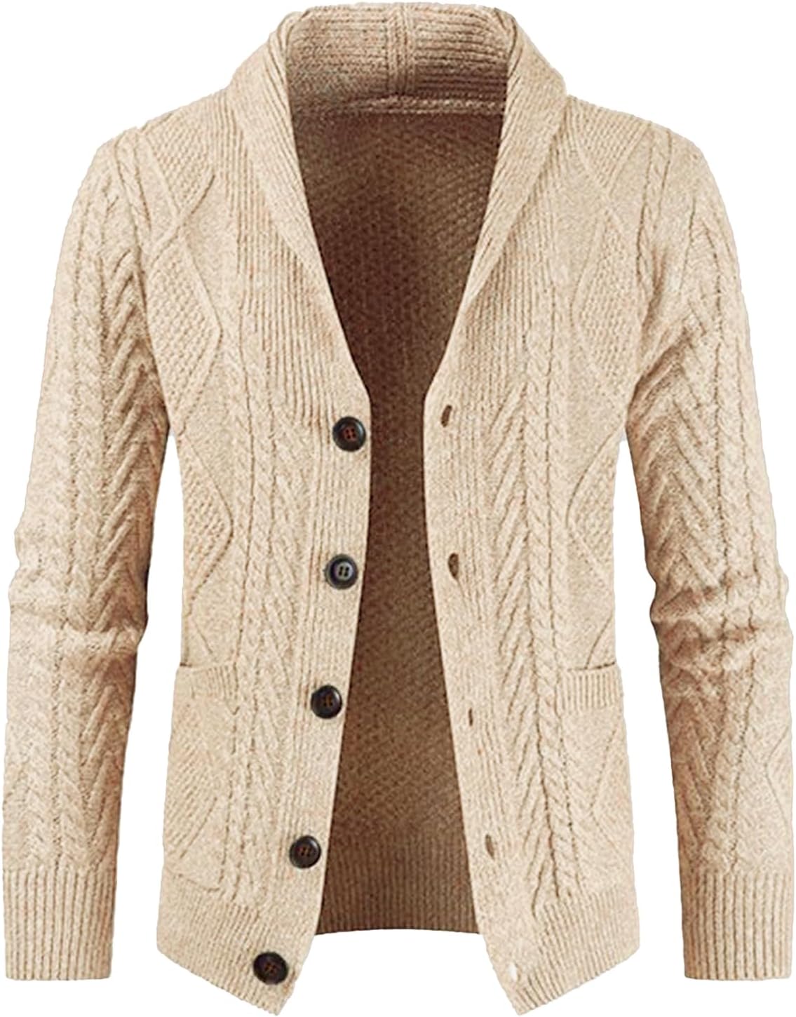 JMIERR Men's Casual Wool Blend Cardigan Sweater for All Seasons