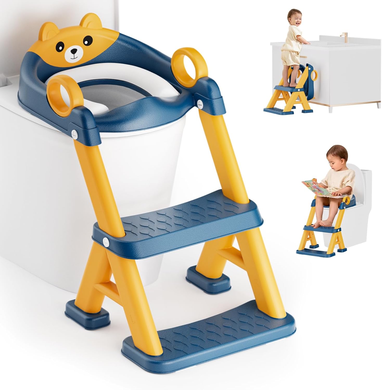 Potty Training Seat with Steps for Toddlers - Safe and Comfortable