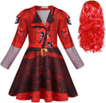 MetCuento Girls Halloween Costume with Wig for Magical Fun