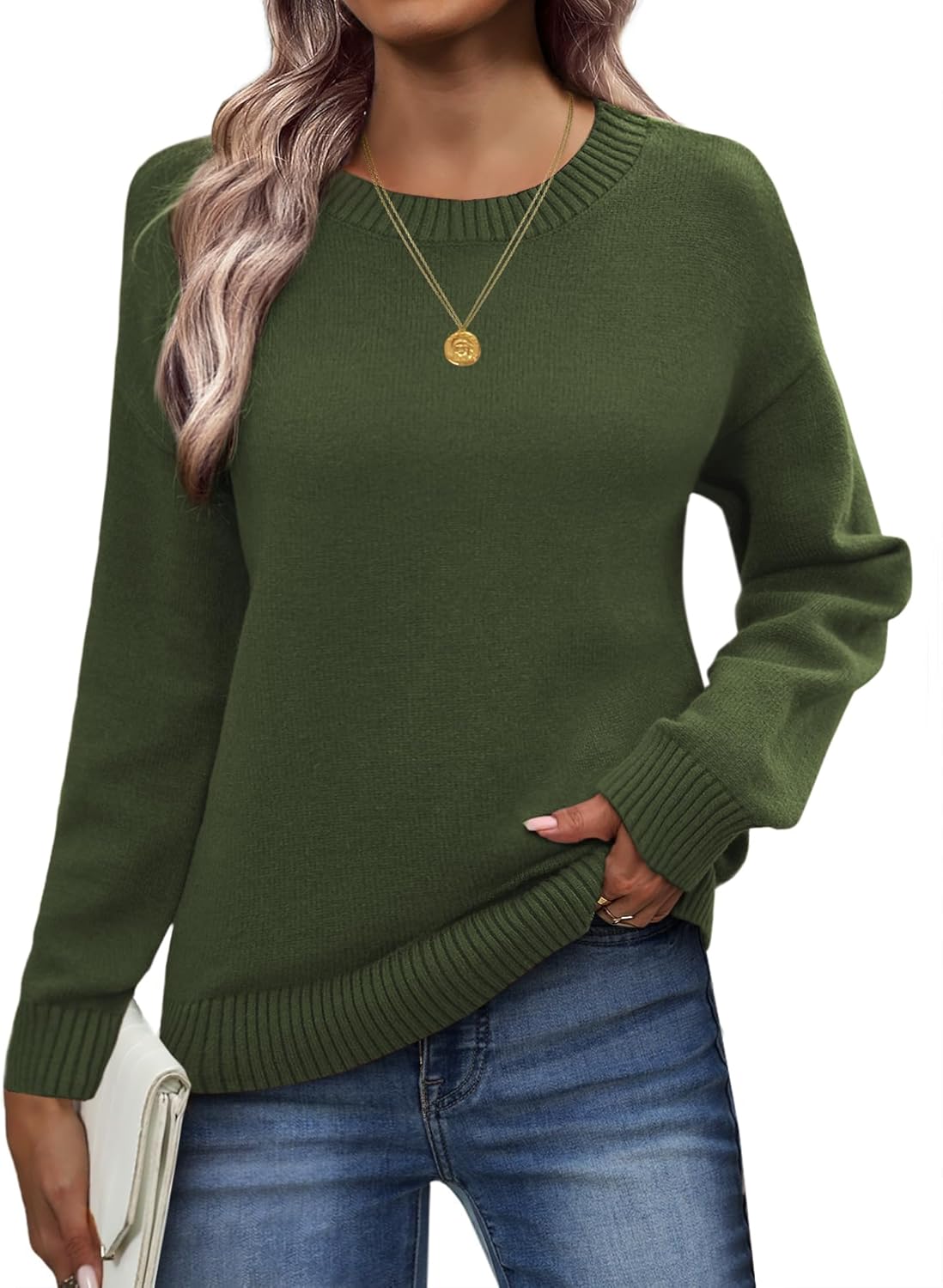 Zeagoo Fall Sweaters for Women 2025 Long Sleeve Knit Pullover
