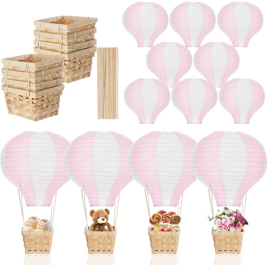 Hot Air Balloon Table Centerpieces for Gender Reveal Parties