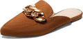 Juliet Holy Womens Mules Flats Pointed Toe Backless Loafers Clogs