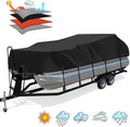 Solim Trailerable 1200D PU Pontoon Boat Cover, 22-24ft - Heavy Duty
