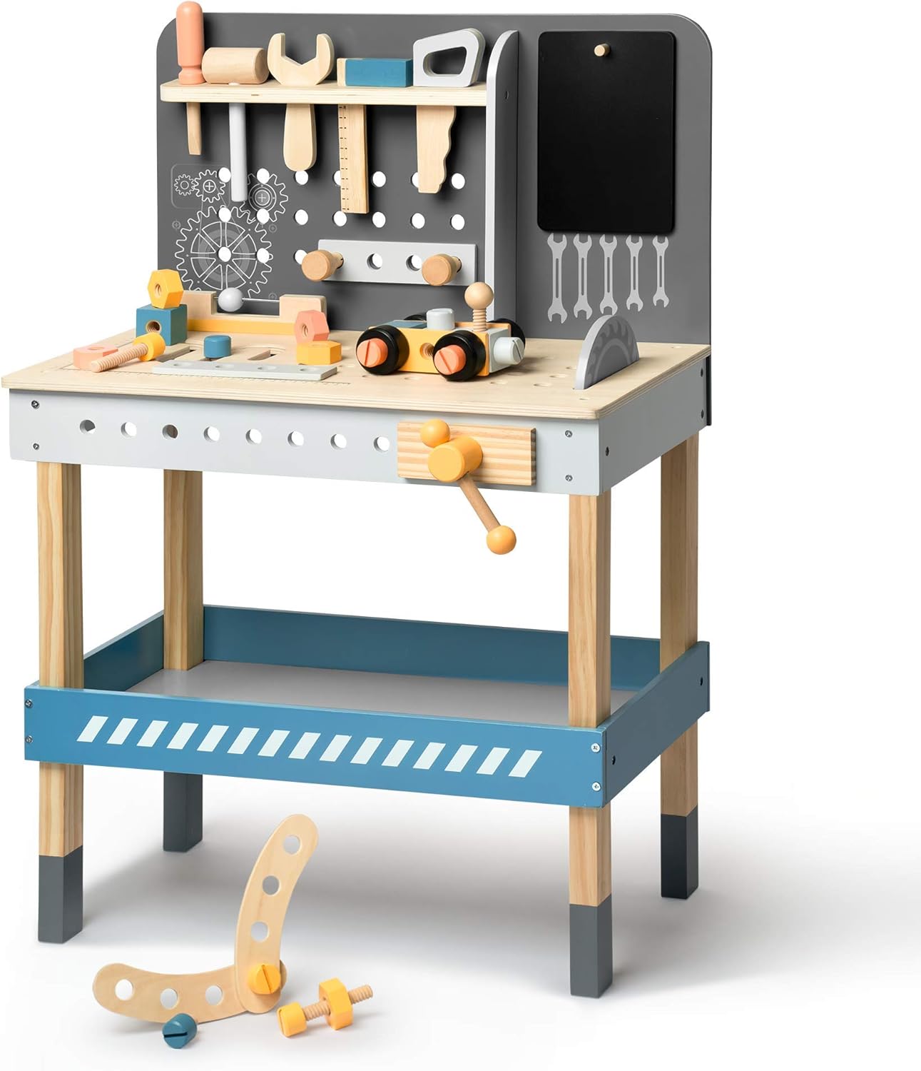 ROBUD Wooden Tool Workbench for Kids - Fun Pretend Play Set