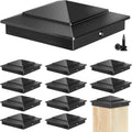 4x4 Aluminum Pyramid Post Caps for Actual 3.5in x 3.5in Posts - Matte