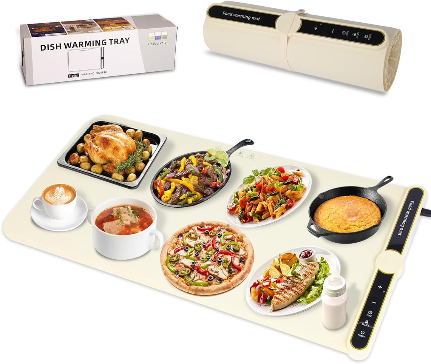 31.8 inches Silicone Warming Mat for Food with Adjustable Heat