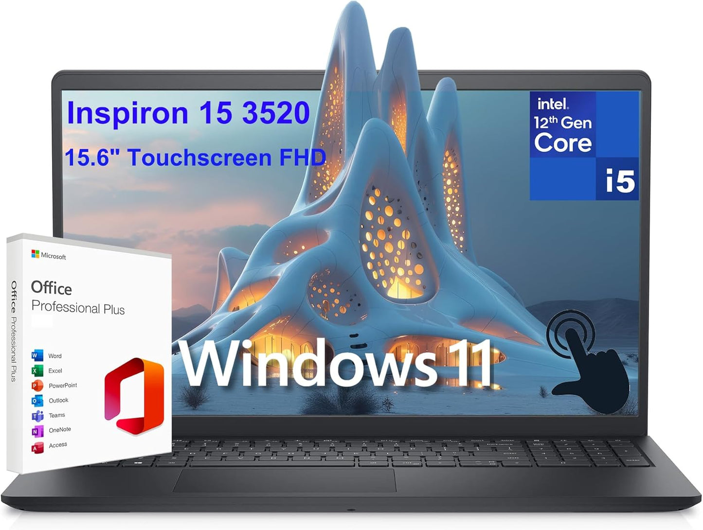 Dell Inspiron 15 3520 Touchscreen FHD Laptop with 32GB RAM