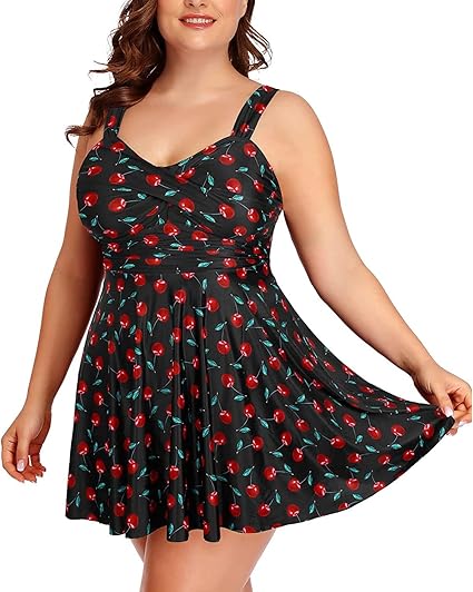 Aqua Eve Plus Size Two Piece Swimsuits for Women Tankini Style