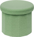 B FSOBEIIALEO Round Storage Ottoman Cube for Living Room Use