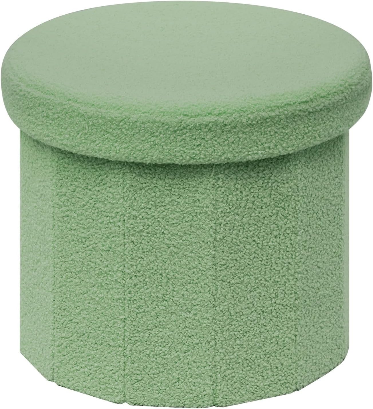 B FSOBEIIALEO Round Storage Ottoman Cube for Living Room Use