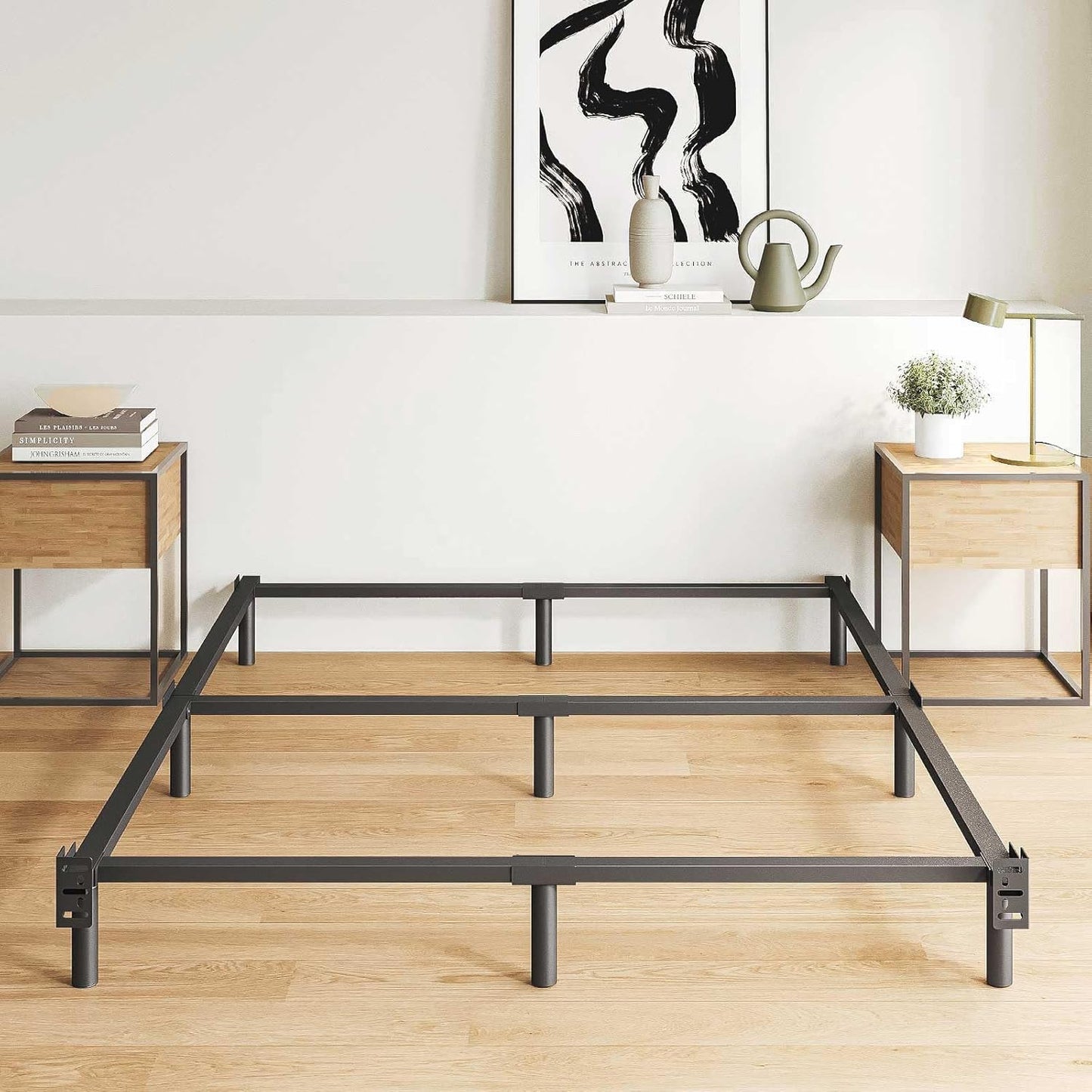 King Size Bed Frame with 9-Leg Support for Ultimate Stability