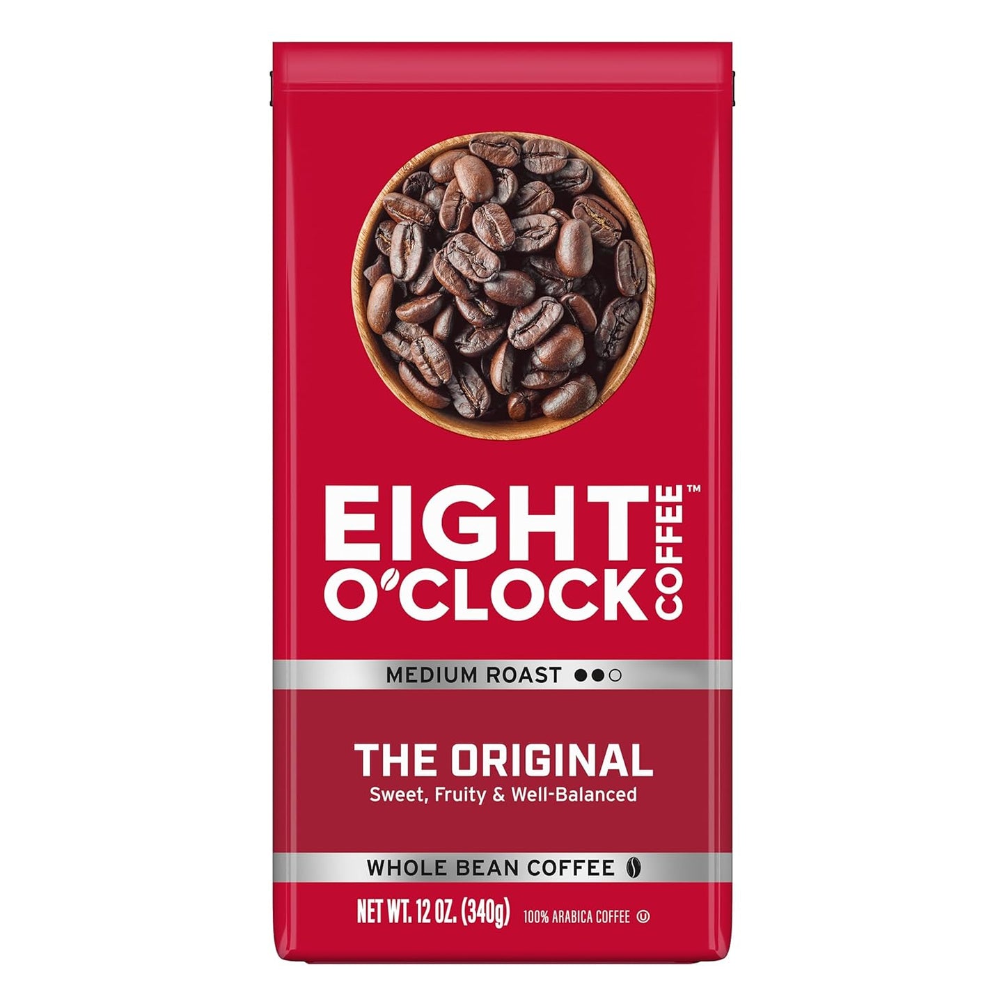 Eight O'Clock Coffee Original Whole Bean Medium Roast 12 Ounce