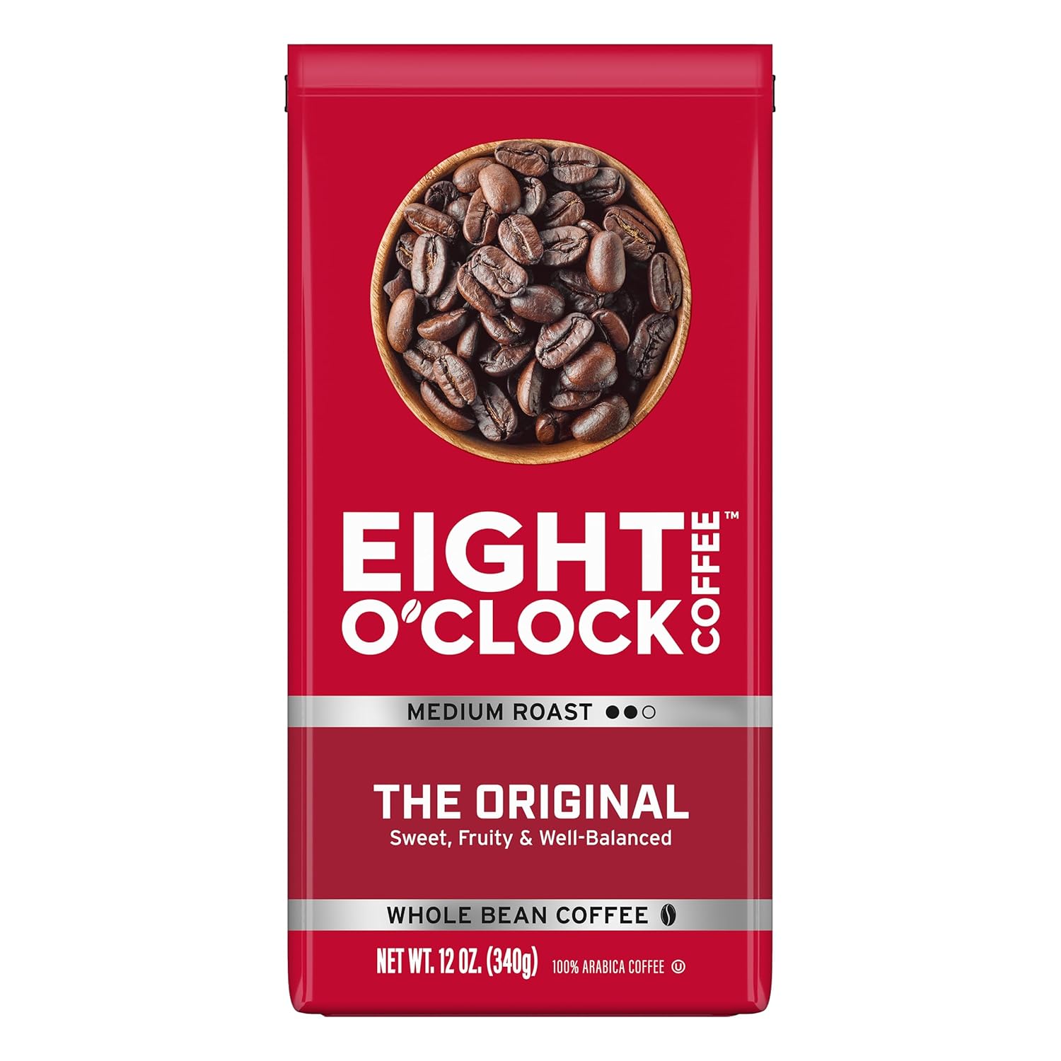 Eight O'Clock Coffee Original Whole Bean Medium Roast 12 Ounce
