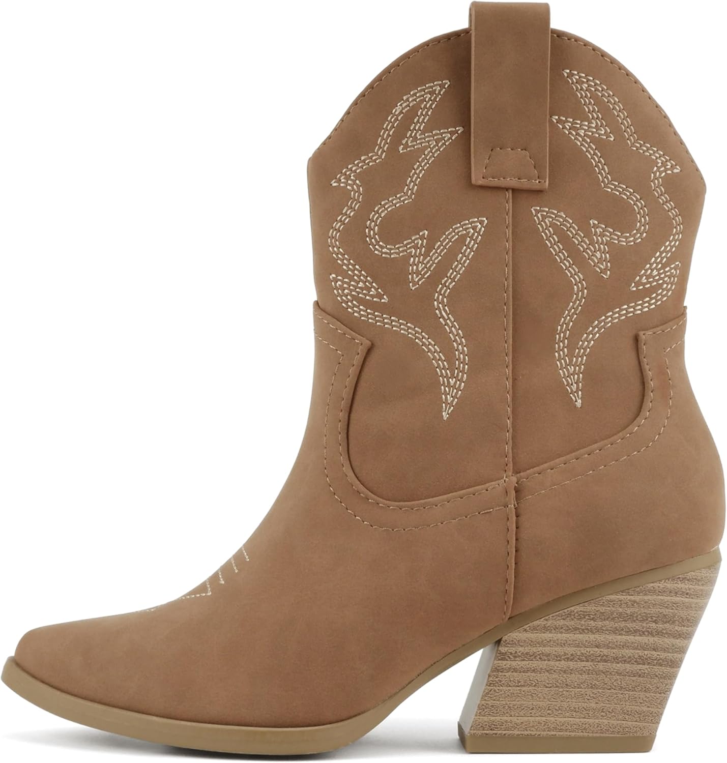 Soda Blazing Women Western Bootie Pointe Toe Low Heel Comfort