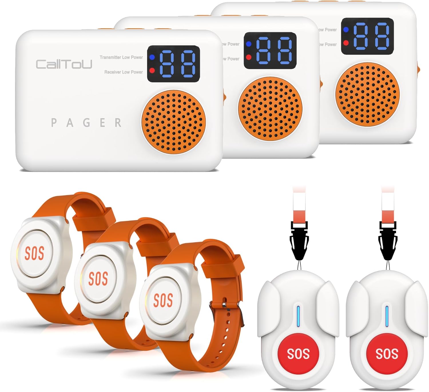 CallToU Wireless Caregiver Pager for Elderly with Vibrate Alert