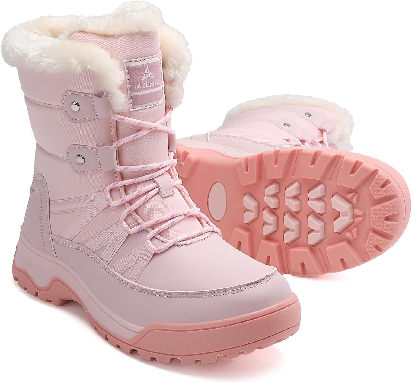 Womens Snow Boots Anti-Slip Cold Weather Fur Lined Comfort