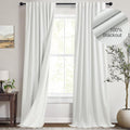 Floor to Ceiling Curtains 108 in Length 2 Panel Blackout Linen