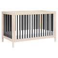 Gelato 4-in-1 Convertible Crib in Washed Natural and Black - Scandi