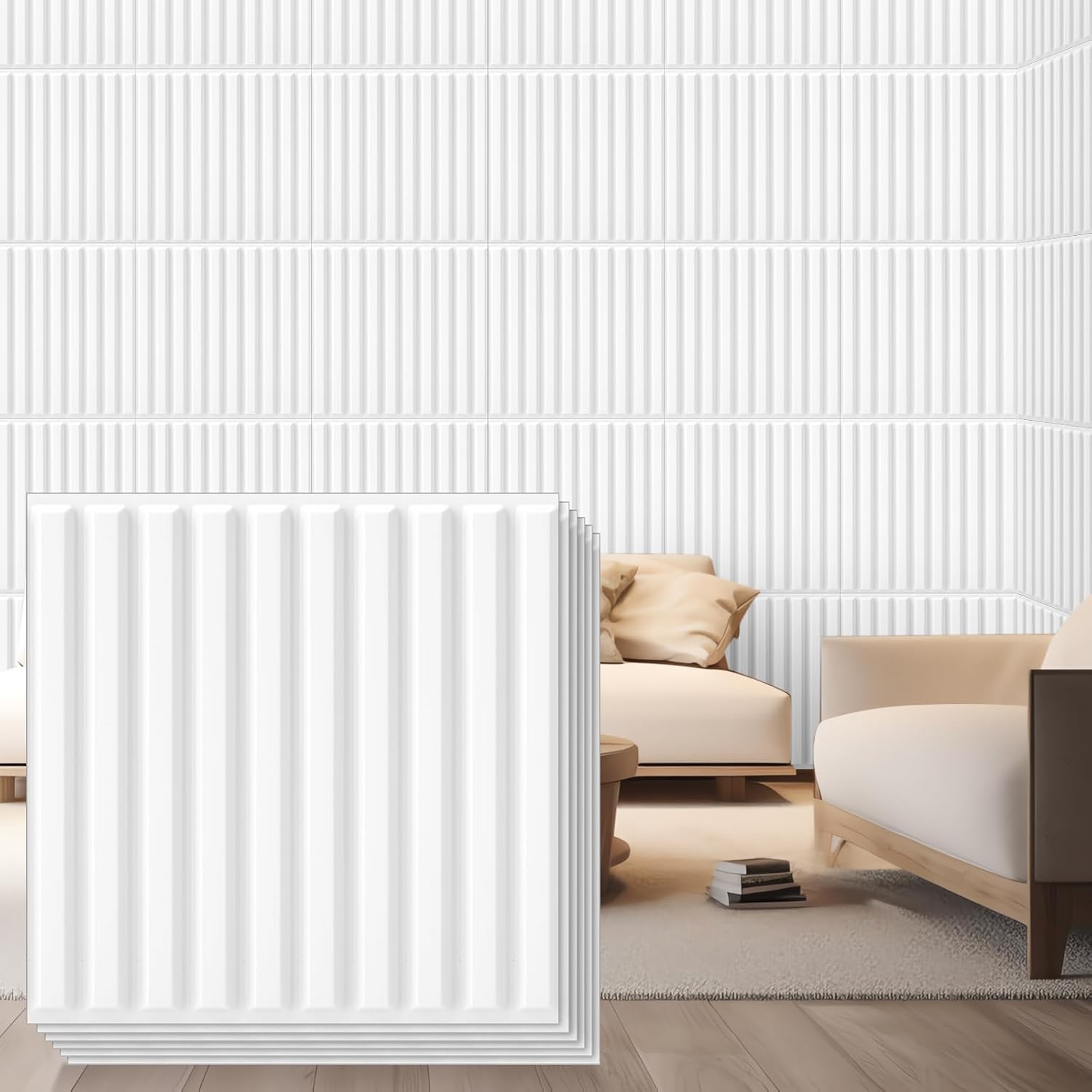 32 Pcs 3D Slat Wall Panels for Stunning Interior Decoration
